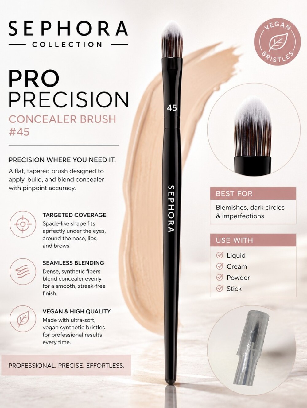 Sephora Pro Precision Concealer Brush #45